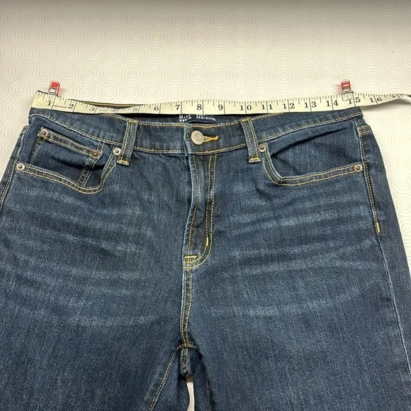 Gap Dark Wash Boot Cut Raw Hem Denim Jeans Size 6/28 Regular - Picture 9 of 13